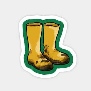 muddy garden boots Sticker